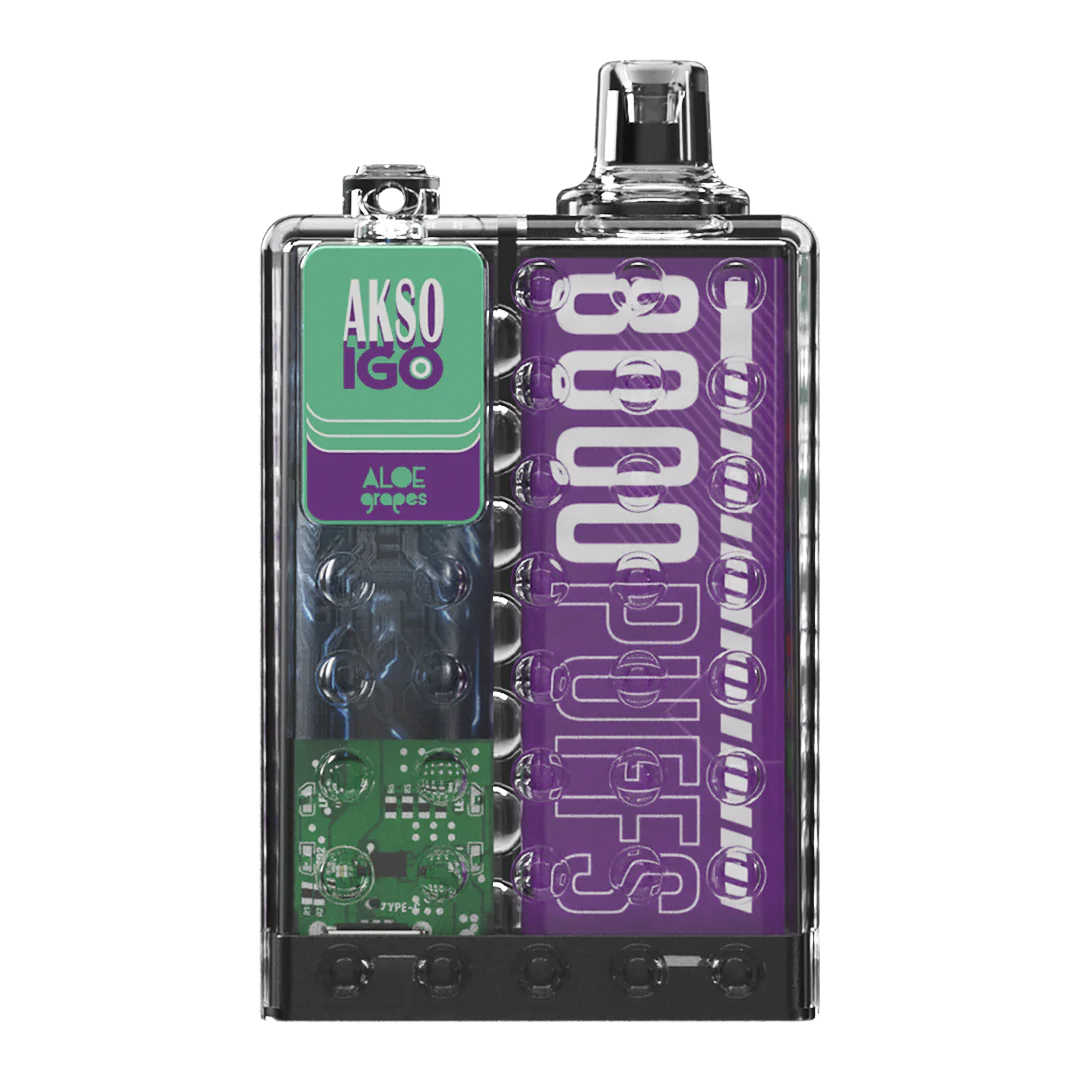 Akso IGO 8000 Rechargeable Disposable - Aloe Grape 