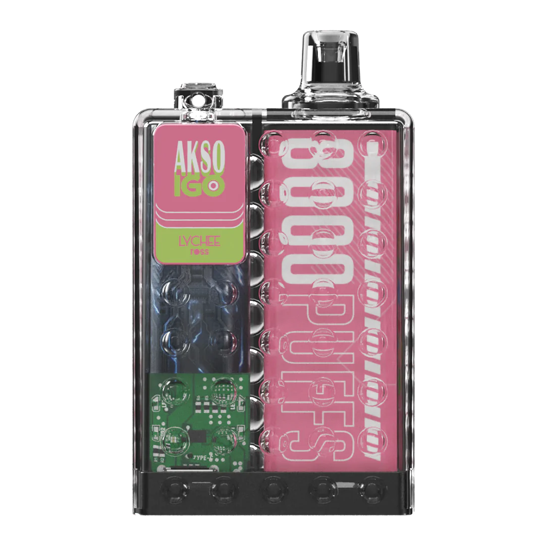 Akso IGO 8000 Rechargeable Disposable - Lychee Ross 