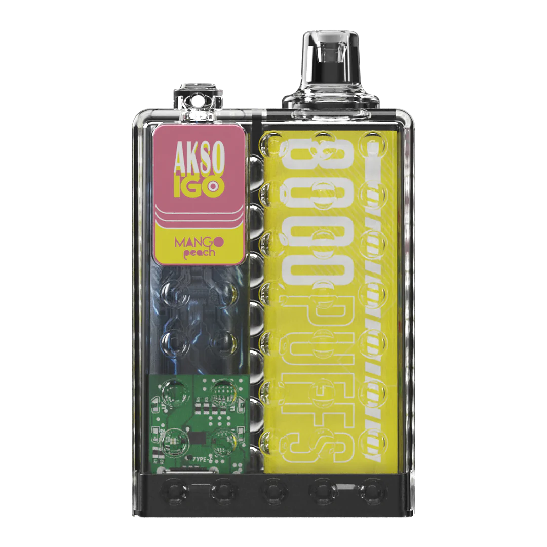 Akso IGO 8000 Rechargeable Disposable - Mango Peach 