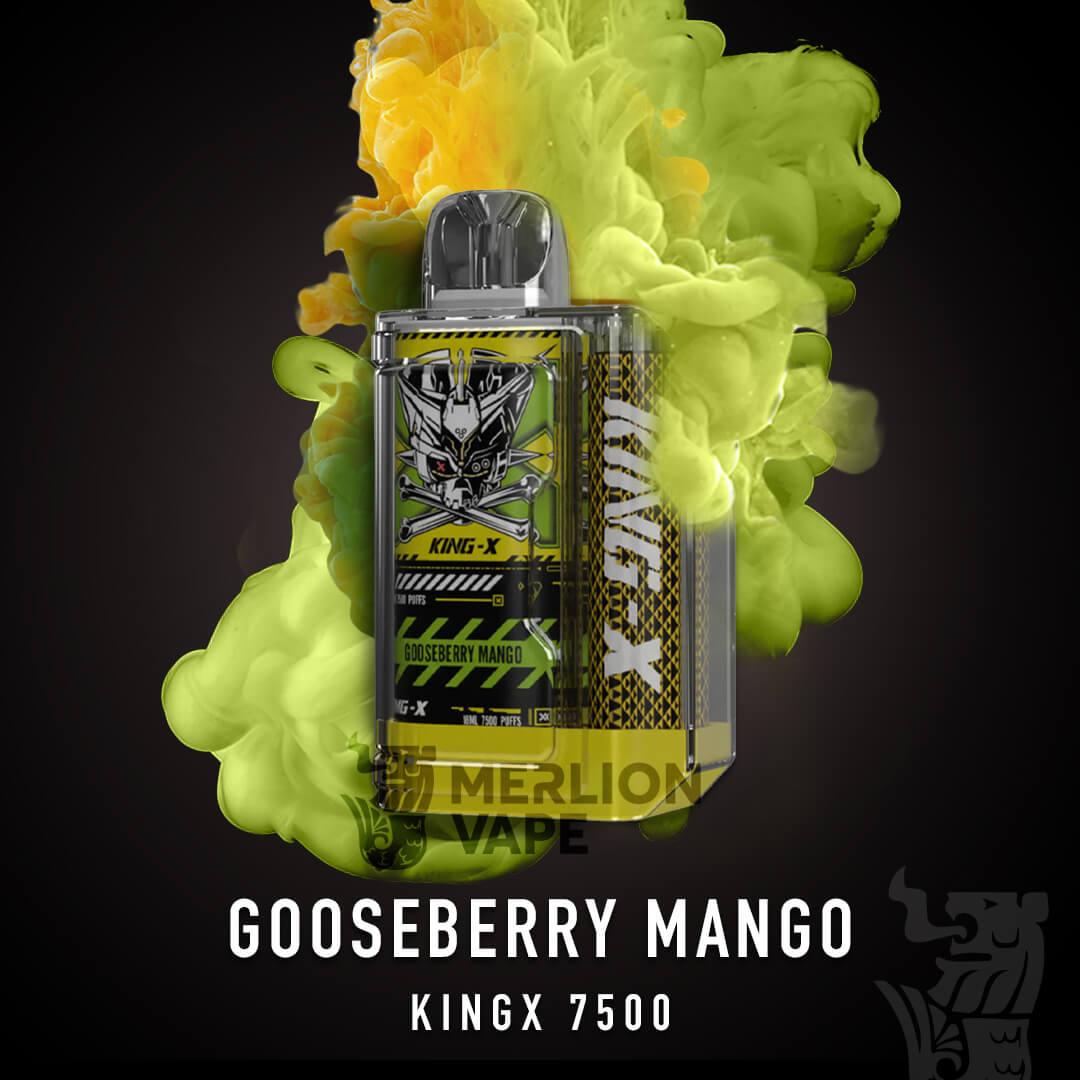 Kingx 7500 Rechargeable Disposable (Merlion Vape Sg) - Gooseberry Mango - Merlion Vape Sg