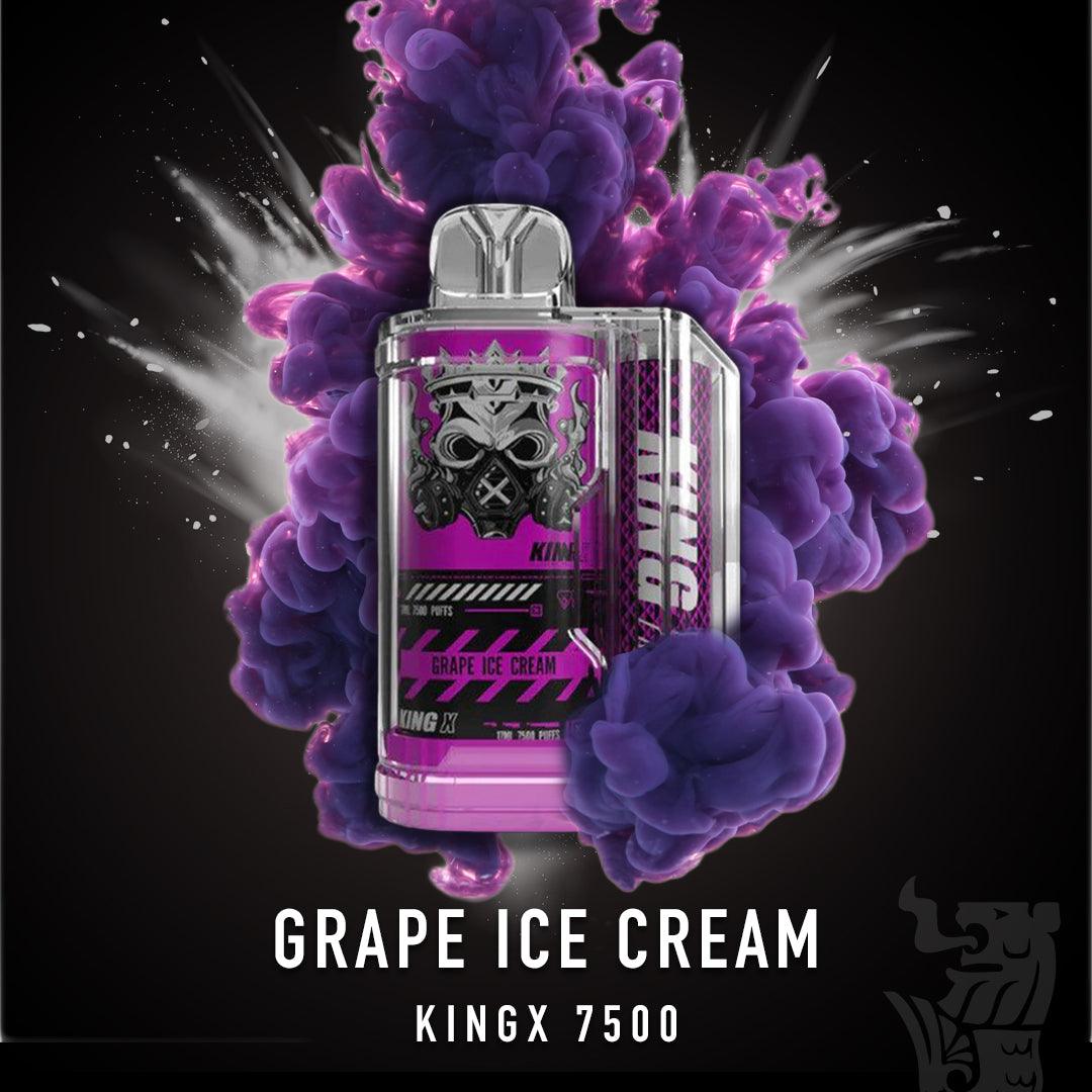 Kingx 7500 Rechargeable Disposable (Merlion Vape Sg) - Grape Ice Cream - Merlion Vape Sg