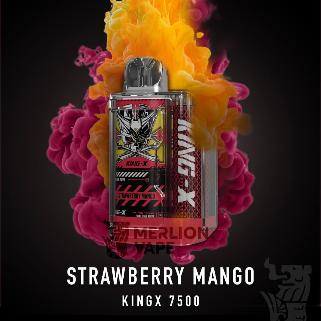 Kingx 7500 Rechargeable Disposable (Merlion Vape Sg) - Strawberry Mango - Merlion Vape Sg