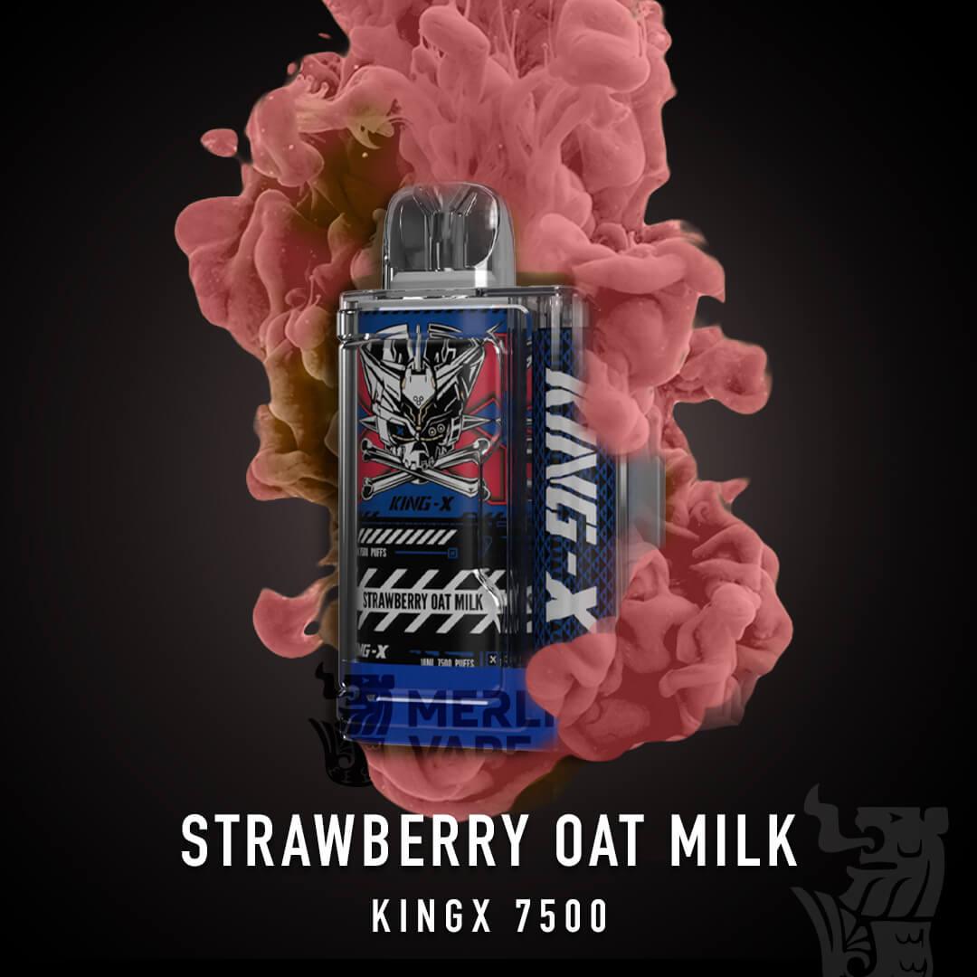 Kingx 7500 Rechargeable Disposable (Merlion Vape Sg) - Strawberry Oat Milk - Merlion Vape Sg