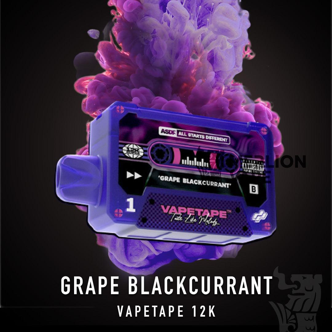 Vapetape 12000 Rechargeable disposable (Merlion Vape SG) - Grape Blackcurrant - Merlion Vape SG