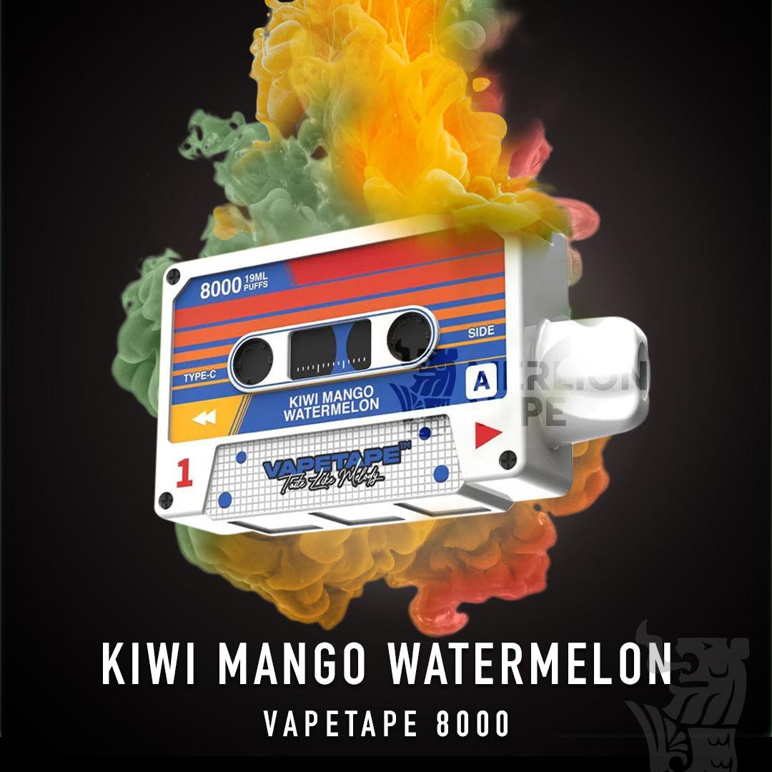 Vapetape 8000 Rechargeable Disposable (Merlion Vape Sg) - Kiwi Mango Watermelon -  Merlion Vape Sg