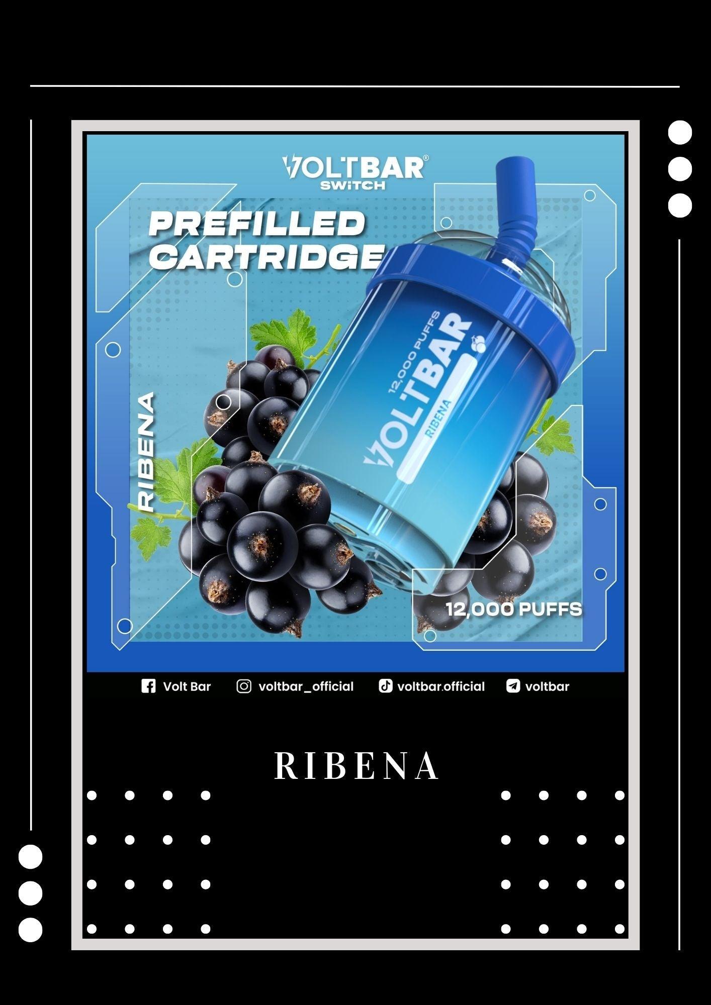 VOLTBAR 12000 CARTRIDGE - RIBENA - Merlion Vape SG