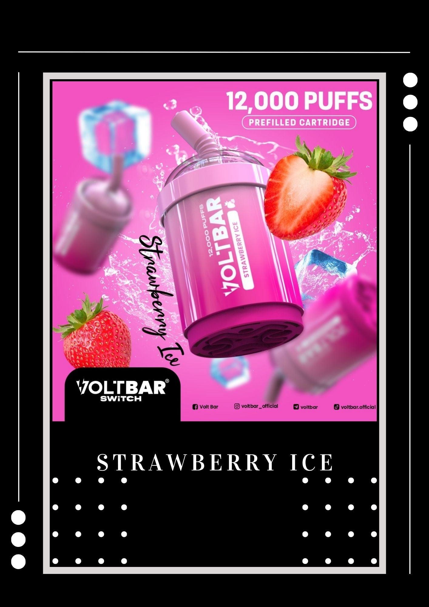 VOLTBAR 12000 CARTRIDGE - STRAWBERRY ICE - Merlion Vape SG