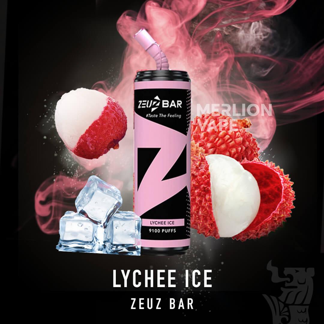 Zeuz Bar 9100 Rechargeable Disposable (Merlion Vape Sg)  - Lychee - Merlion Vape Sg