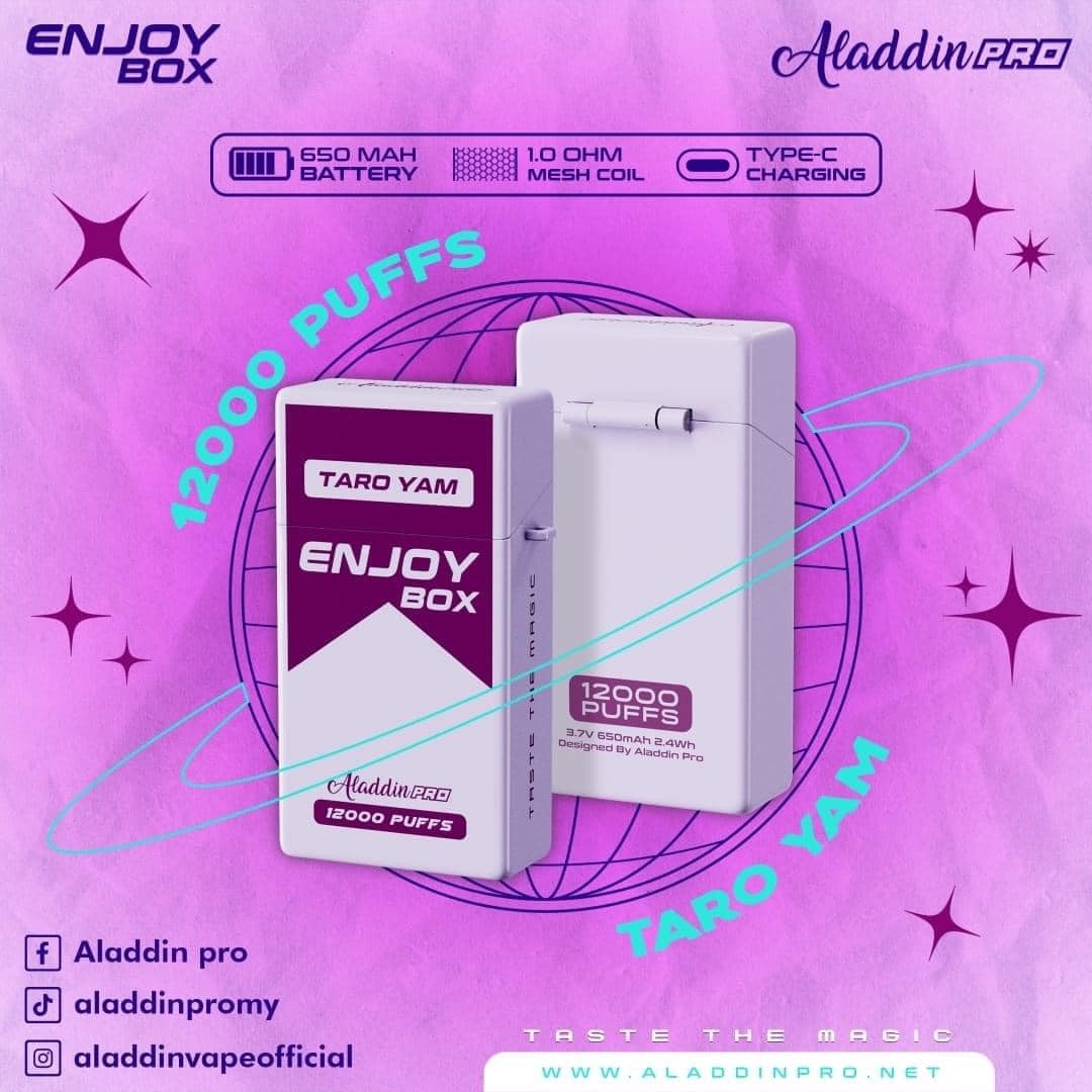 Aladdin enjoy box 12k disposable- SG Vapehouse