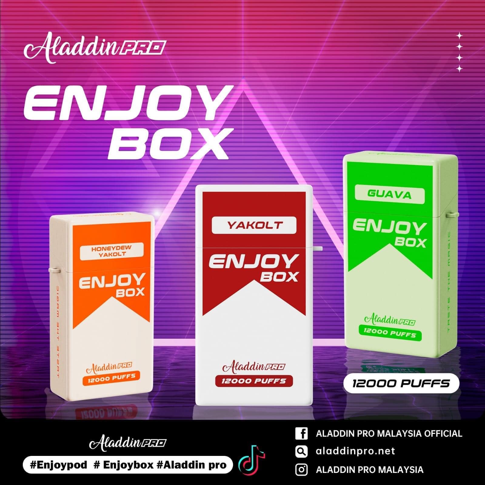 Aladdin enjoy box 12k disposable- SG Vapehouse