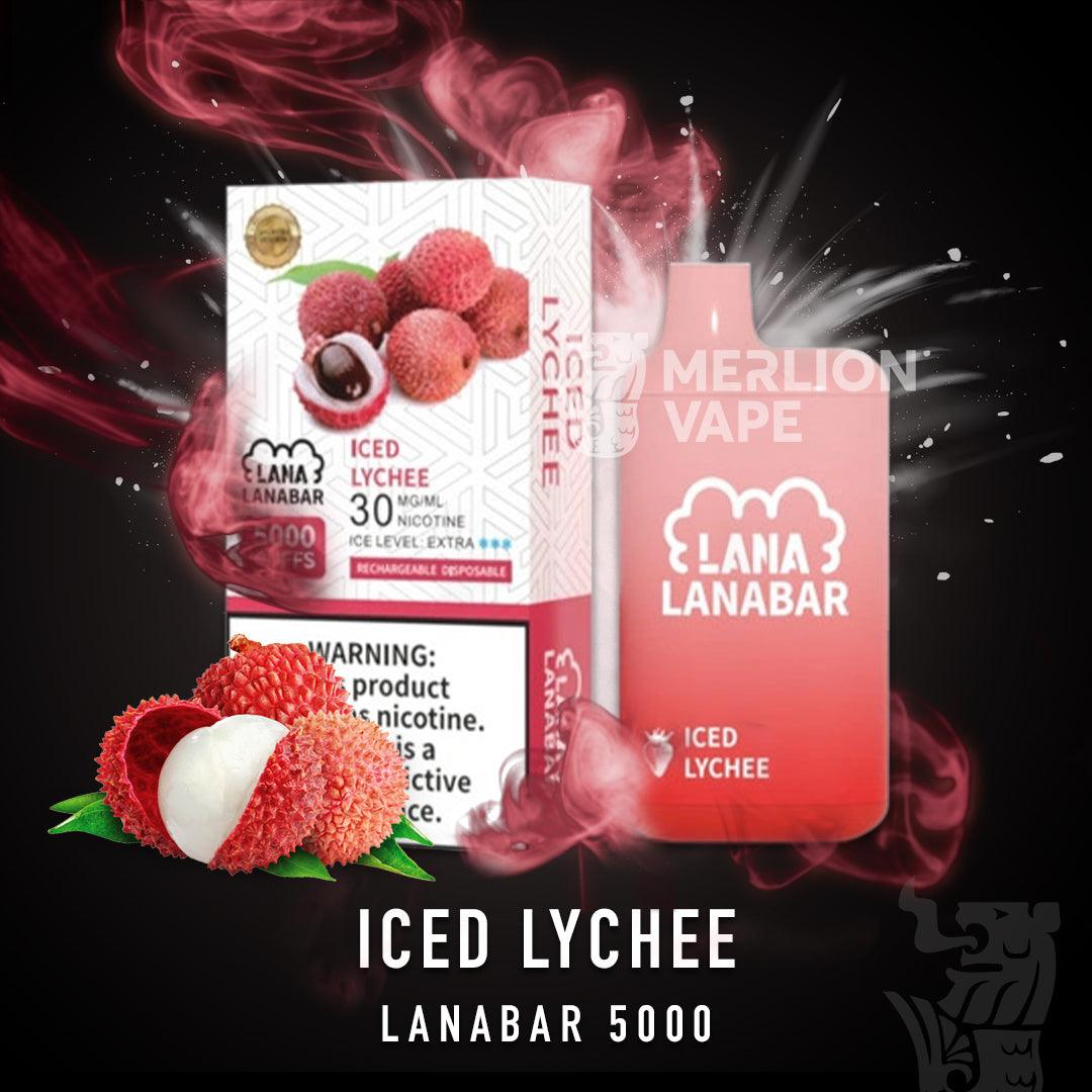 Lana Bar 5000 Rechargeable Disposable (Merlion Vape Sg) - Iced Lychee - Merlion Vape Sg