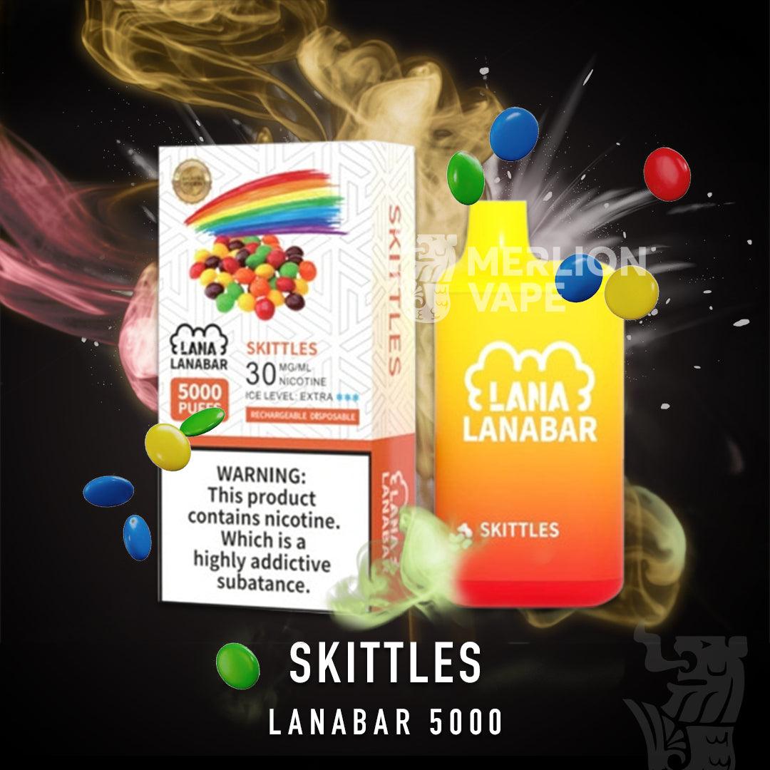 Lana Bar 5000 Rechargeable Disposable (Merlion Vape Sg) - Skittles - Merlion Vape Sg