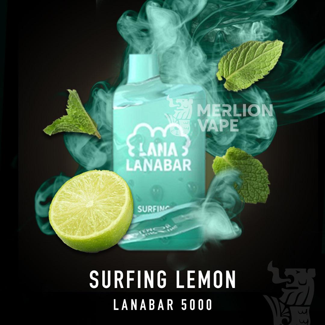 Lana Bar 5000 Rechargeable Disposable (Merlion Vape Sg) - Surfing Lemon - Merlion Vape Sg