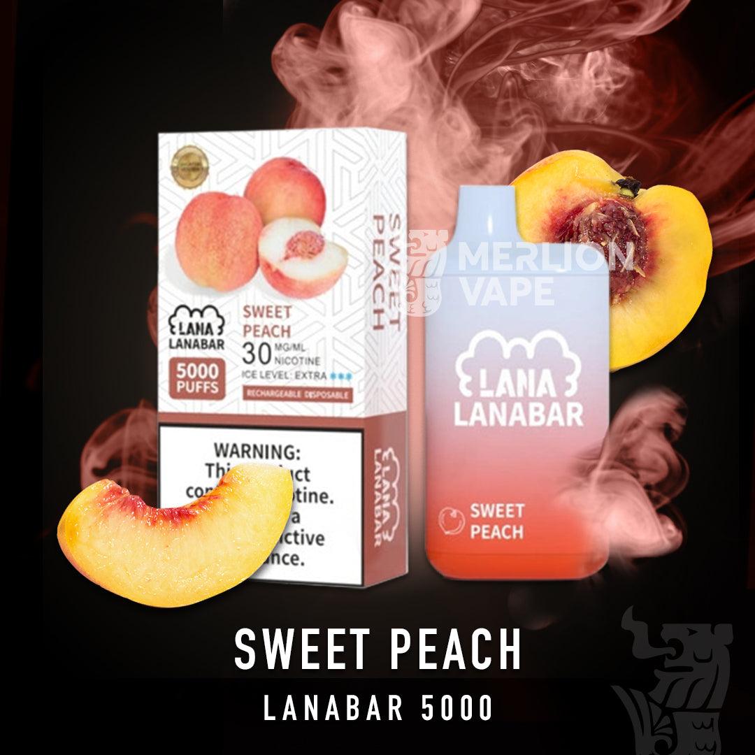 Lana Bar 5000 Rechargeable Disposable (Merlion Vape Sg) - Sweet Peach - Merlion Vape Sg