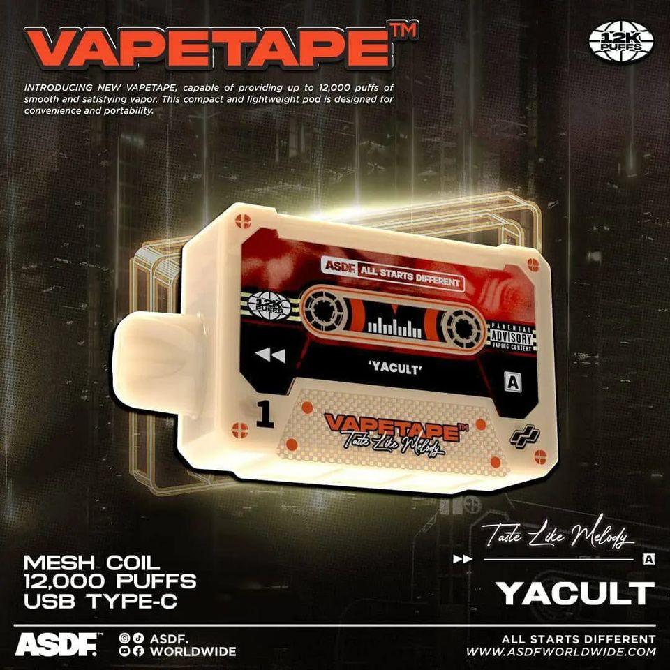 Vapetape 12000 Rechargeable disposable (Merlion Vape SG) - Yacult - Merlion Vape SG