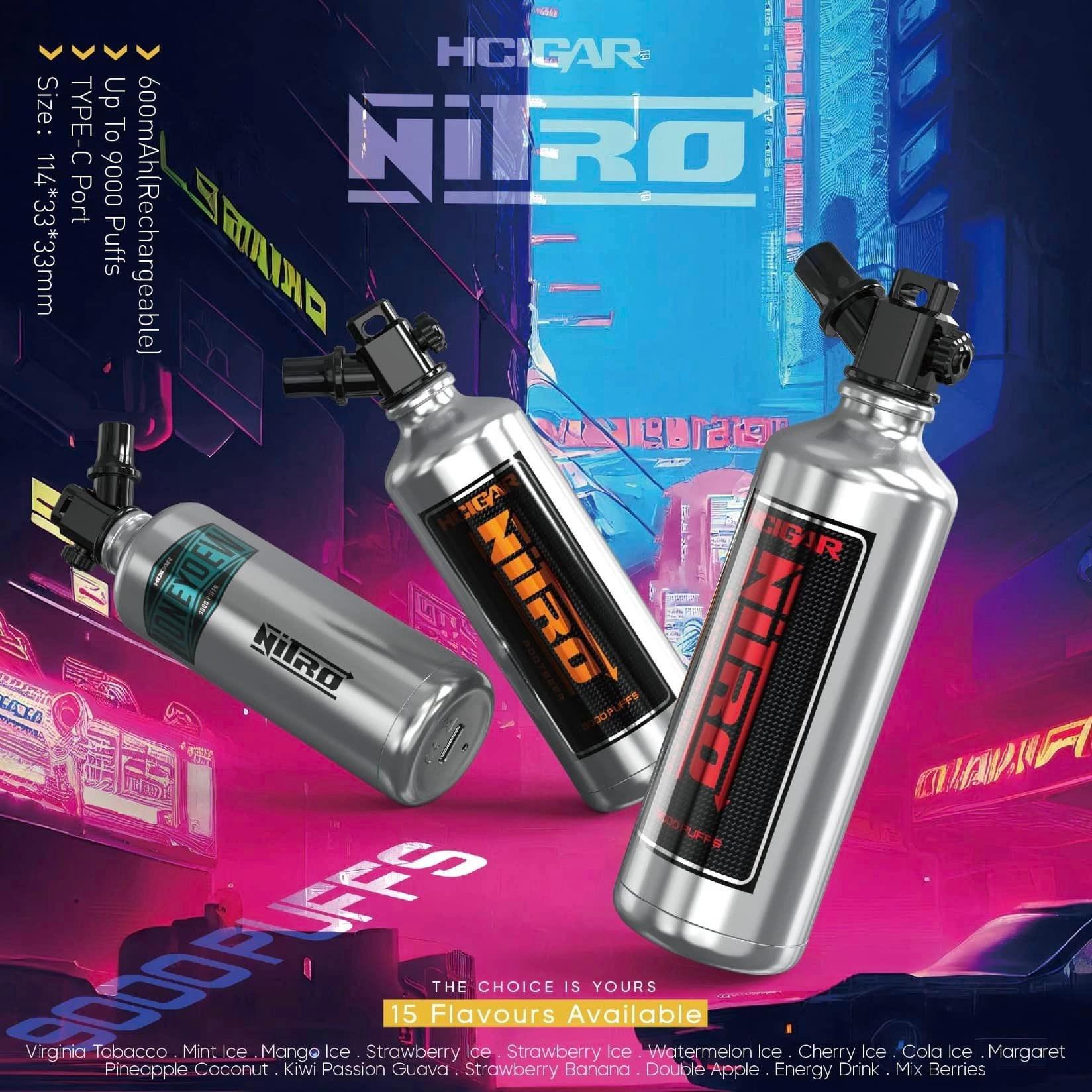 Hcigar Nitro 9000 Rechargeable Disposable (Merlion Vape SG)