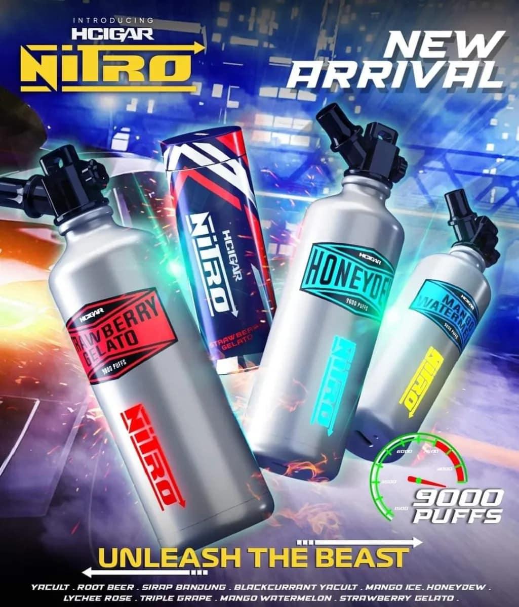 Hcigar Nitro 9000 Rechargeable Disposable (Merlion Vape SG)