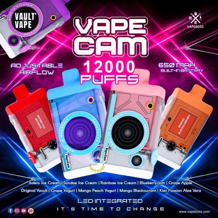 Vapecam 12000 Rechargeable Disposable (Merlion Vape Sg) - - Merlion Vape Sg