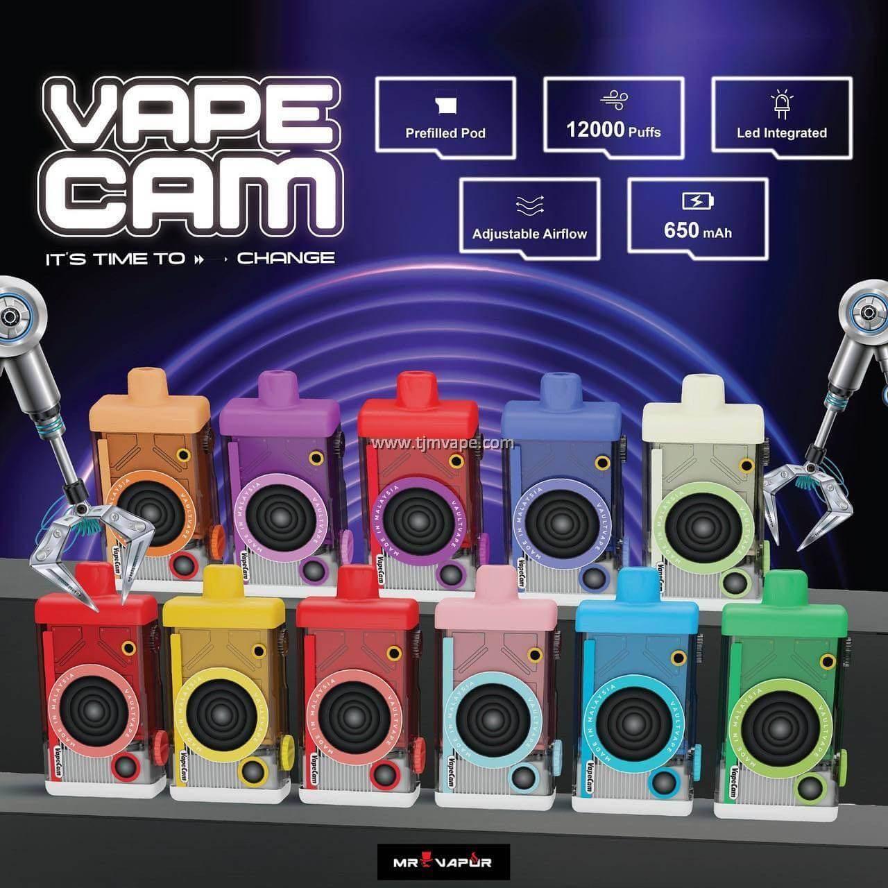 Vapecam 12000 Rechargeable Disposable (Merlion Vape Sg) - - Merlion Vape Sg