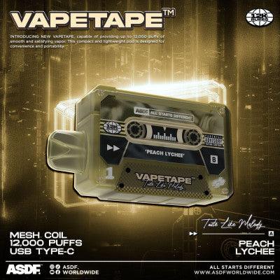 Vapetape 12000 Rechargeable disposable (Merlion Vape SG) - Peach Lychee - Merlion Vape SG