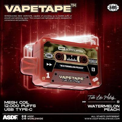 Vapetape 12000 Rechargeable disposable (Merlion Vape SG) - Watermelon Peach - Merlion Vape SG