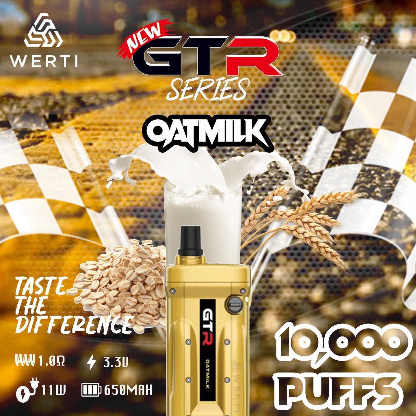 Werti GTR 10000 Rechargeable Disposable  (Merlion Vape SG) - Oatmilk - Merlion Vape SG