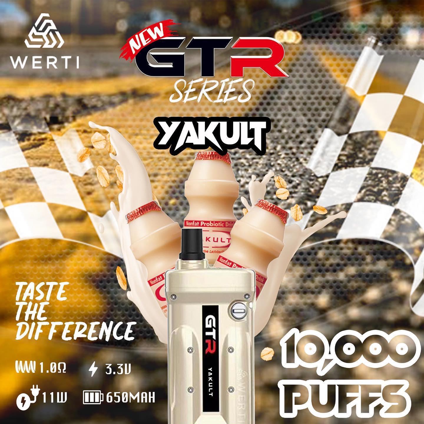 Werti GTR 10000 Rechargeable Disposable  (Merlion Vape SG) - Yakult - Merlion Vape SG